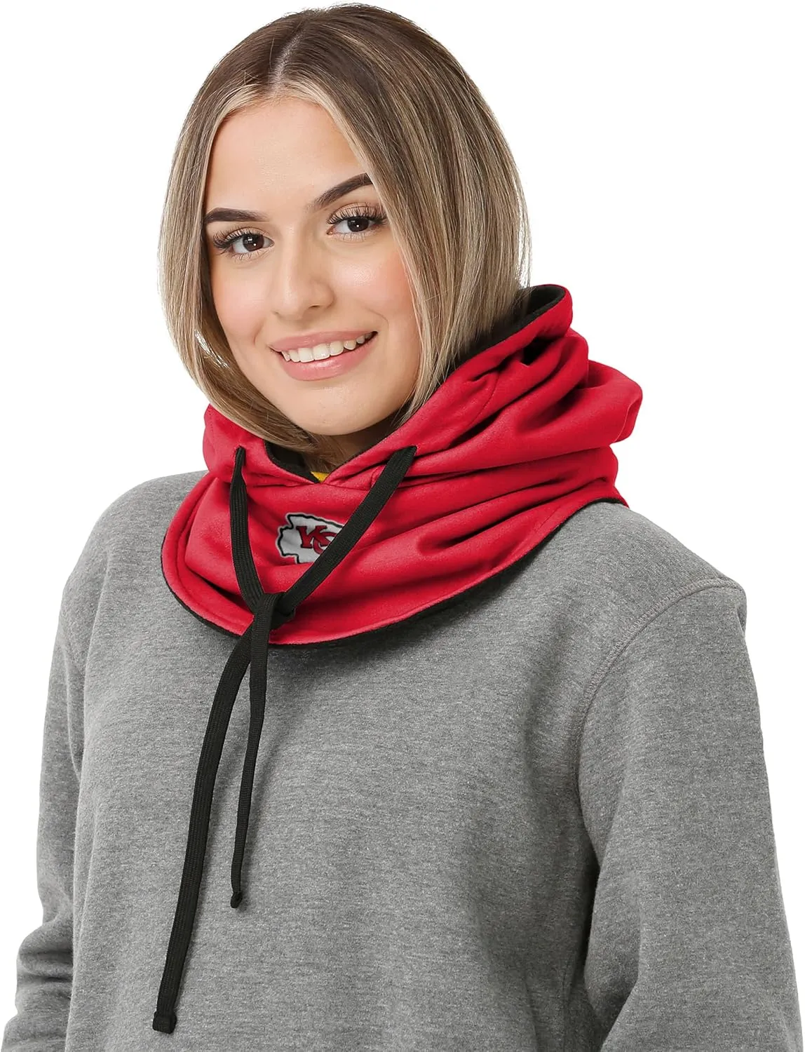 FOCO NFL Logo Team Color Drawstring Winter Cap Hooded Gaiter Balaclava Face Cover