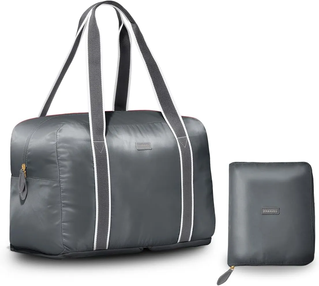 Foldable Duffle Bag for Travel | Lightweight, Water-Resistant, Multifunctional Carry On Bag | Sustainable and Durable Nylon