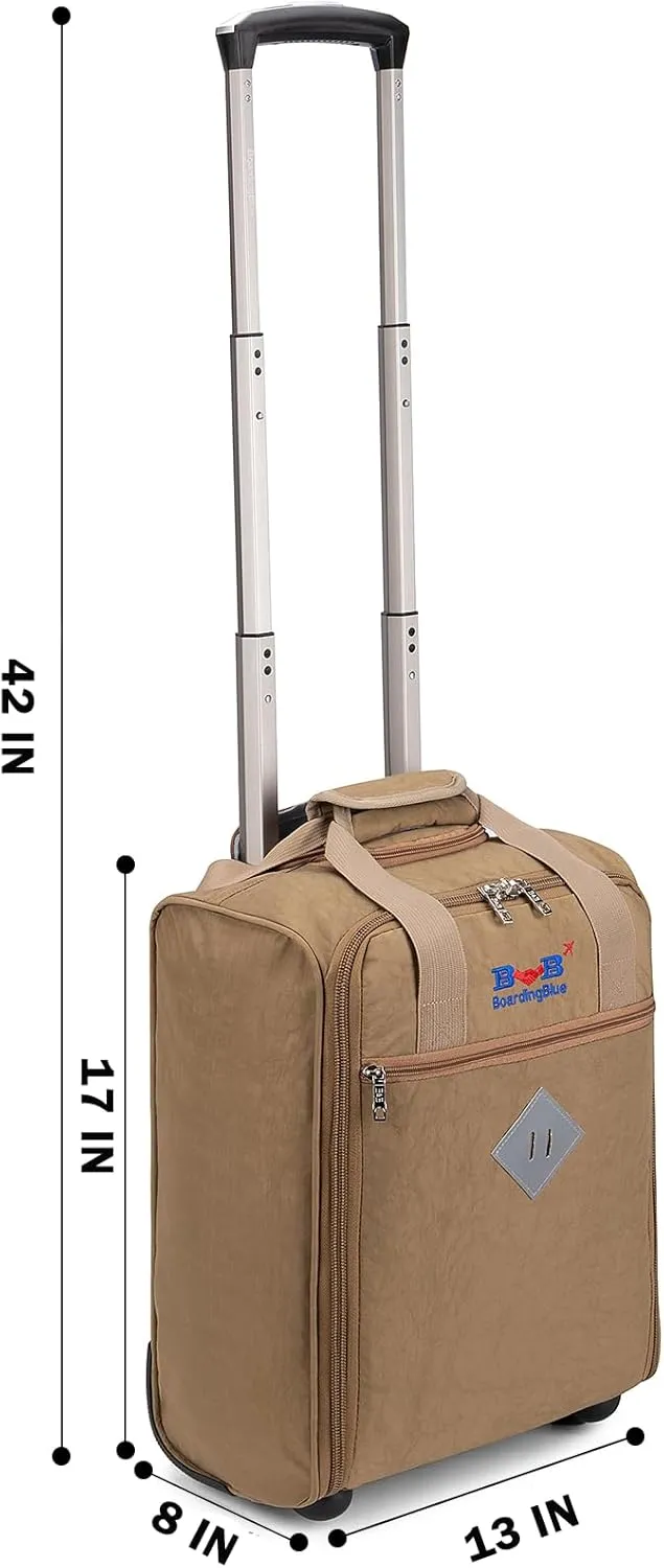 For JetBlue Airlines 17x13x8 Inches Rolling Personal Item Underseat Rolling Travel Bag - Suitable for Major Airlines including Spirit, Jetblue and Frontier- Duffel Bag Design