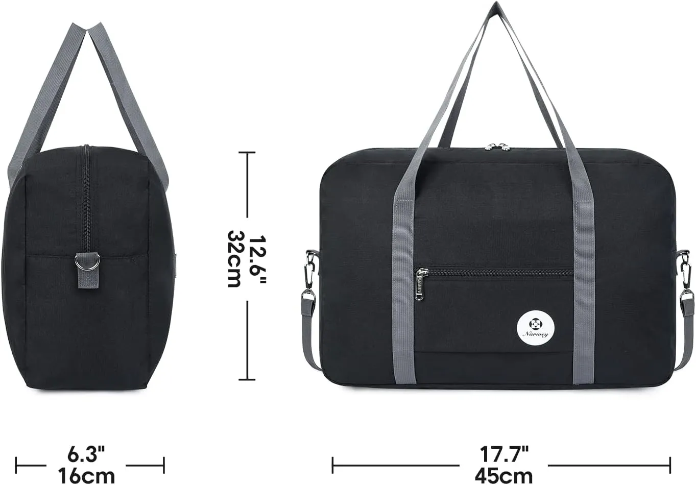 For Spirit Airlines Personal Item Bag 18x14x8 Foldable Travel Duffel Bag Tote Carry on Luggage Duffle Overnight for Women and Men