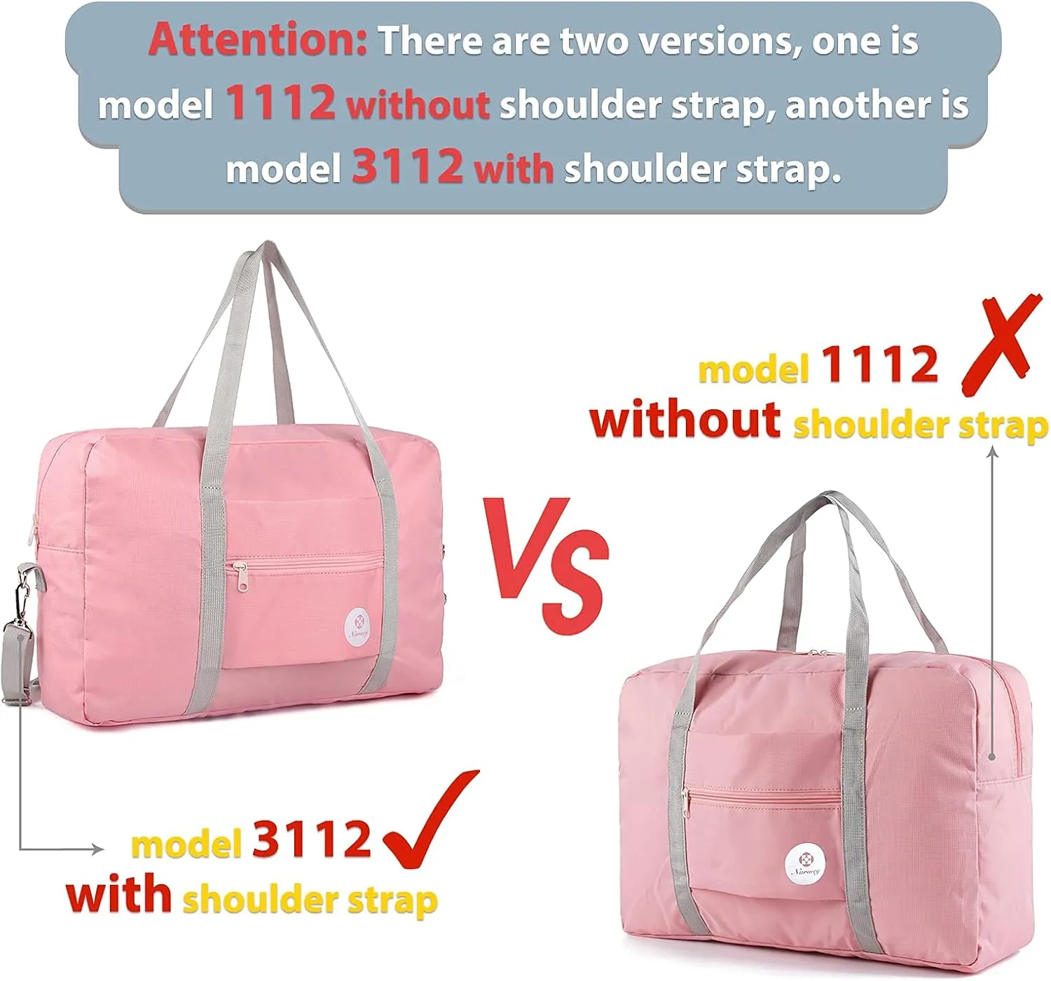 For Spirit Airlines Personal Item Bag 18x14x8 Foldable Travel Duffel Bag Tote Carry on Luggage Duffle Overnight for Women and Men