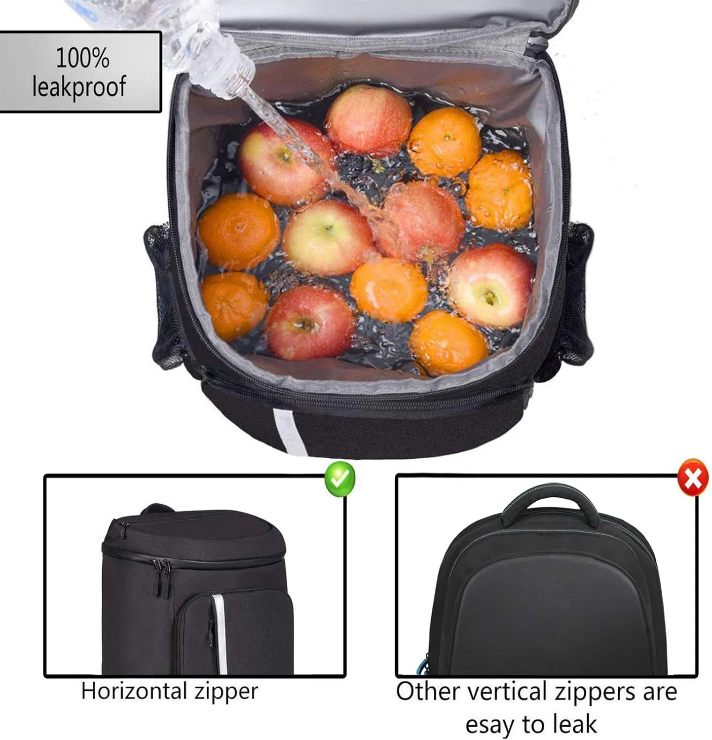 FORICH Backpack Cooler Leakproof Insulated Waterproof Backpack Cooler Bag, Lightweight Soft Beach Cooler Backpack for Men Women to Work Lunch Picnics Camping Hiking, 30 Cans
