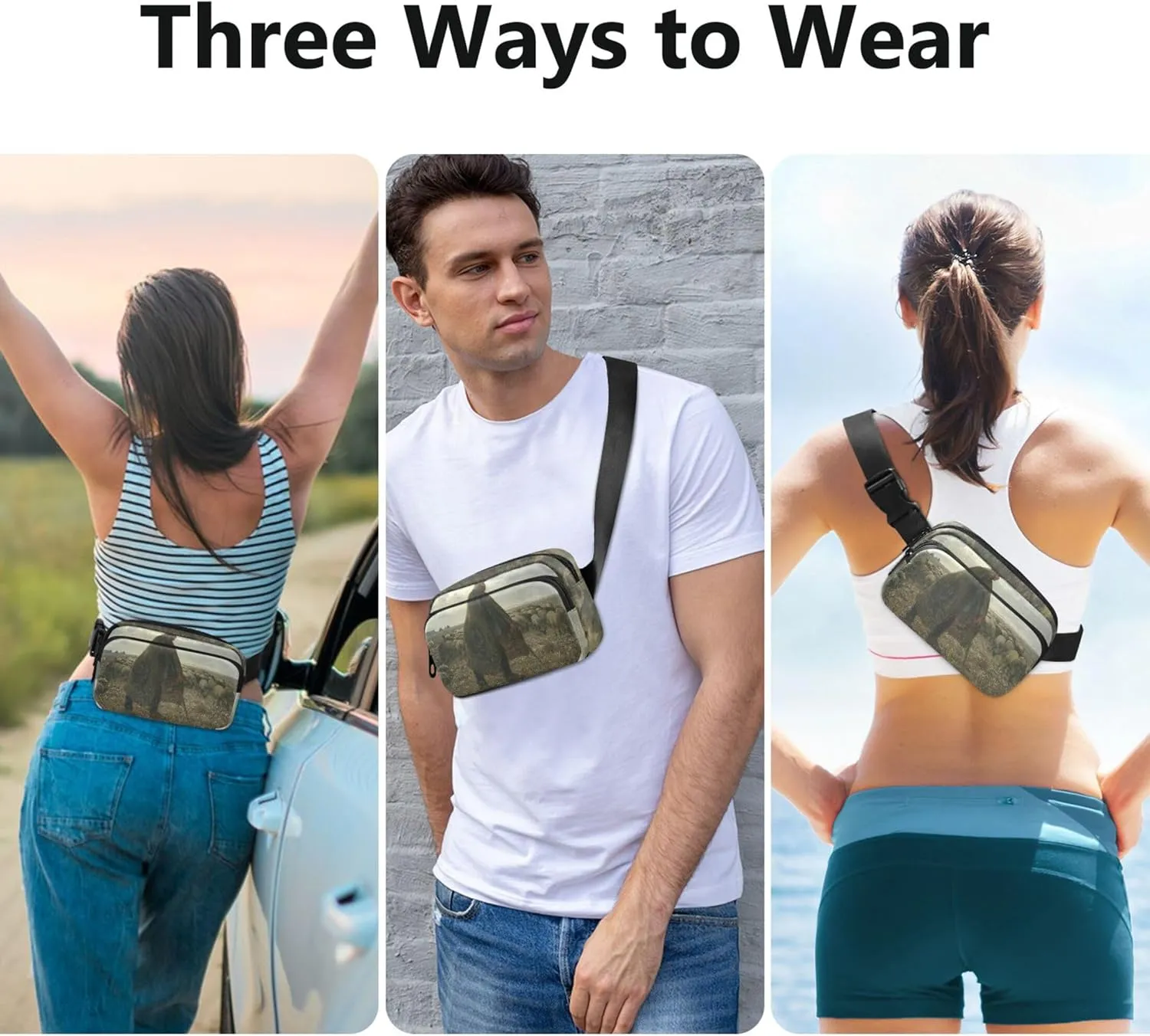 Fran?ois Millet Shepherd Prints Fanny Packs Women Funky Hip Pack Belt Pouch Waterproof Travel Waist Bag