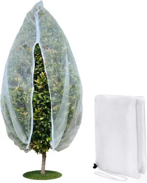 Fruit Tree Netting Cover with Zipper & Drawstring, 10ft x 9.5ft Insect Bird Barrier Netting for Garden Protection, Ultra Fine Mesh Garden Netting Pest Barrier, Extra Large, 1 Pack