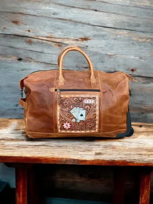 Full Grain Rolling Luggage Duffle Bag Cards