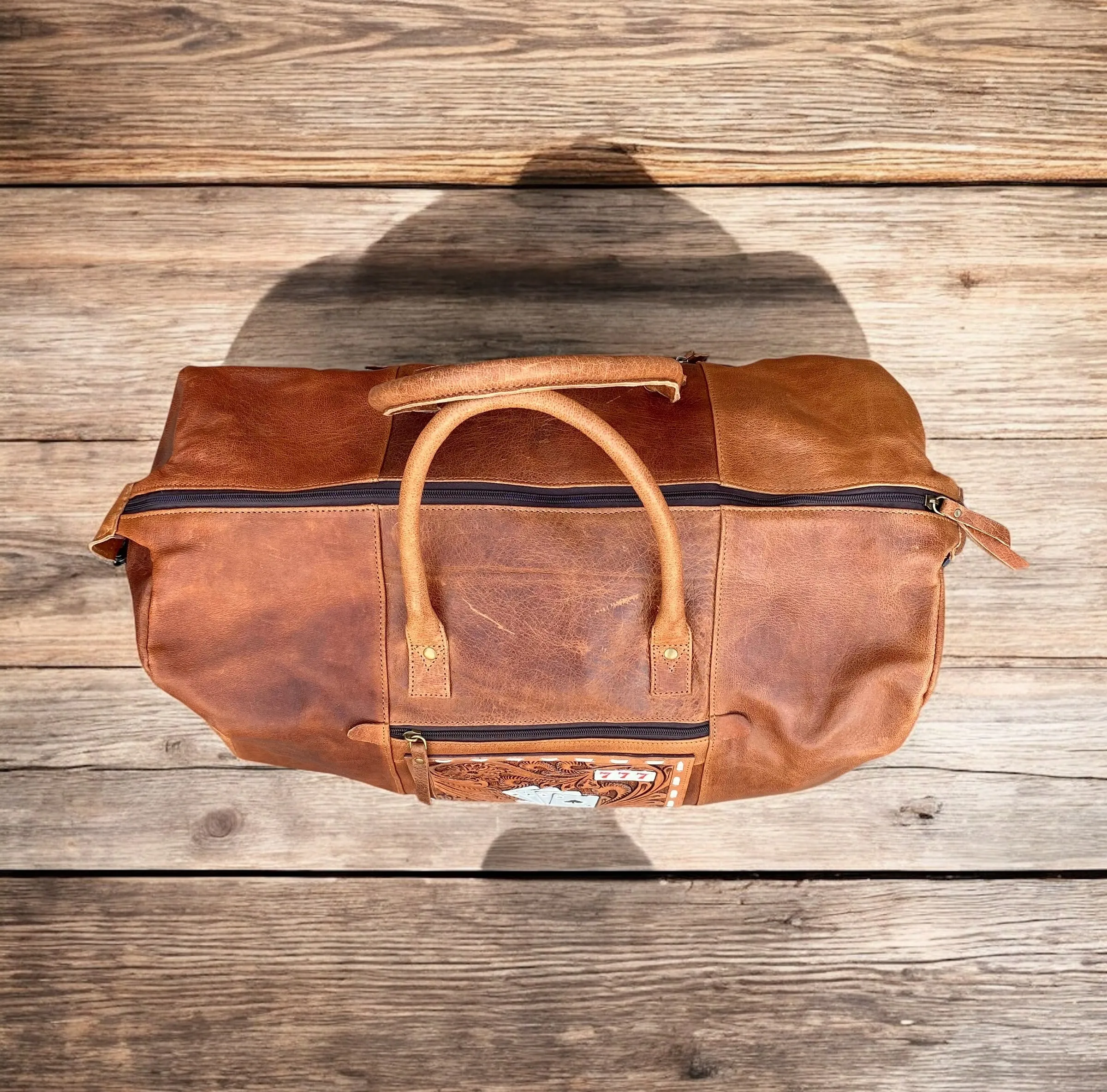 Full Grain Rolling Luggage Duffle Bag Cards