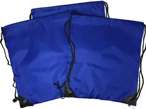 Funiverse Bulk 20 Pack of Large Drawstring Backpacks - Sports Bag Cinch Sack (Blue)