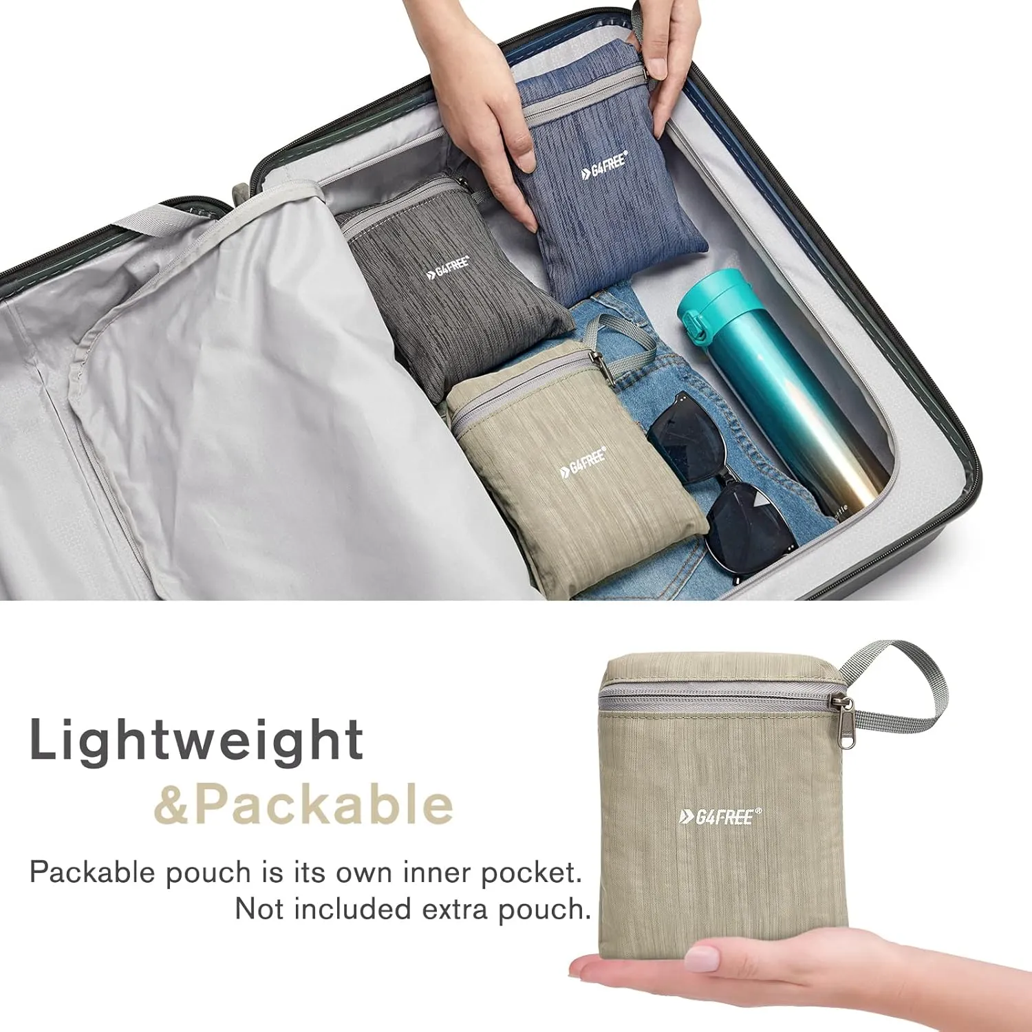 G4Free 10L/15L Hiking Backpack Lightweight Packable Hiking Daypack Small Travel Outdoor Foldable Shoulder Bag