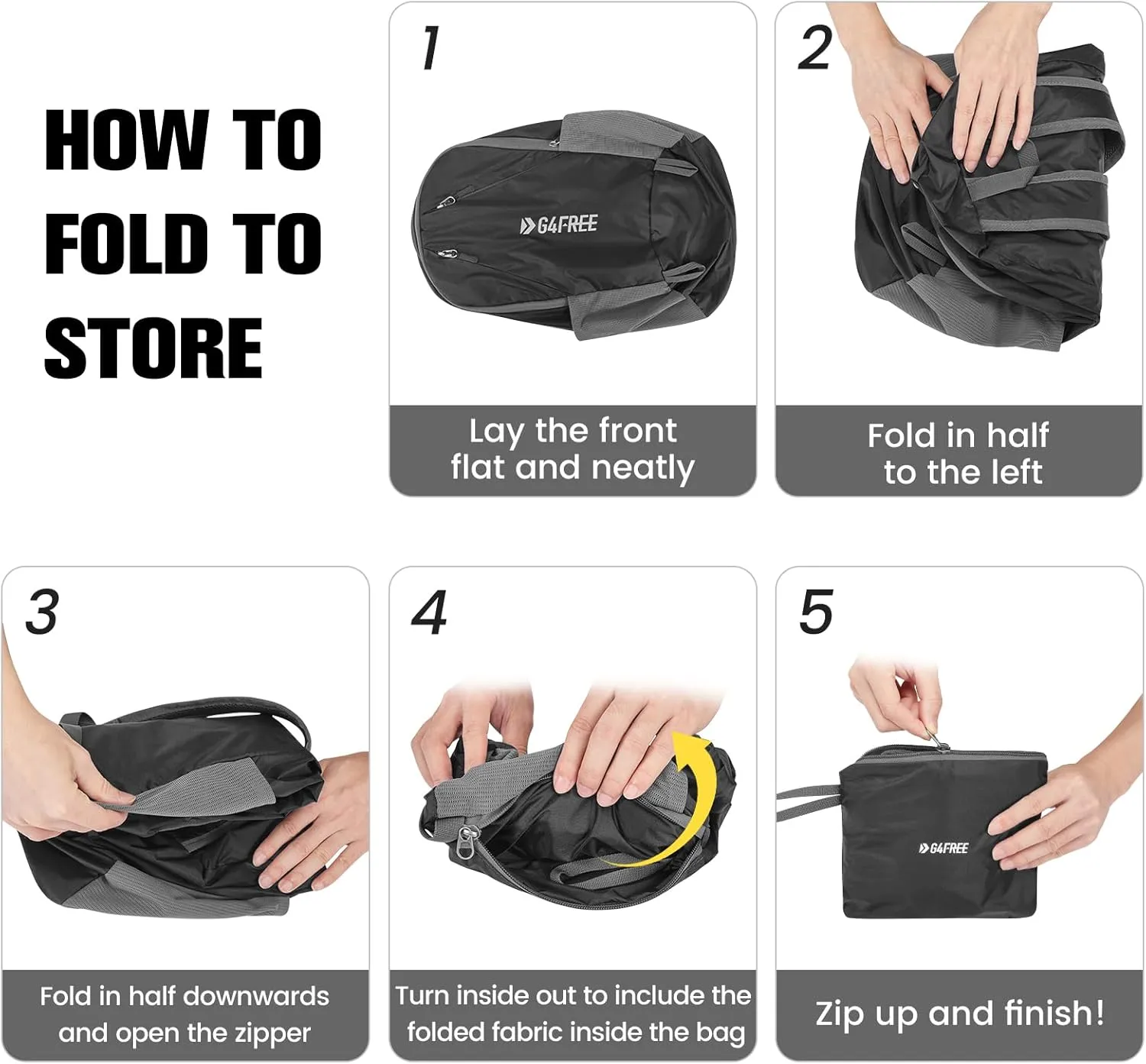 G4Free 24L Packable Hiking Backpack Lightweight Foldable Small Sport Travel Daypack Water Resistant for Women Men