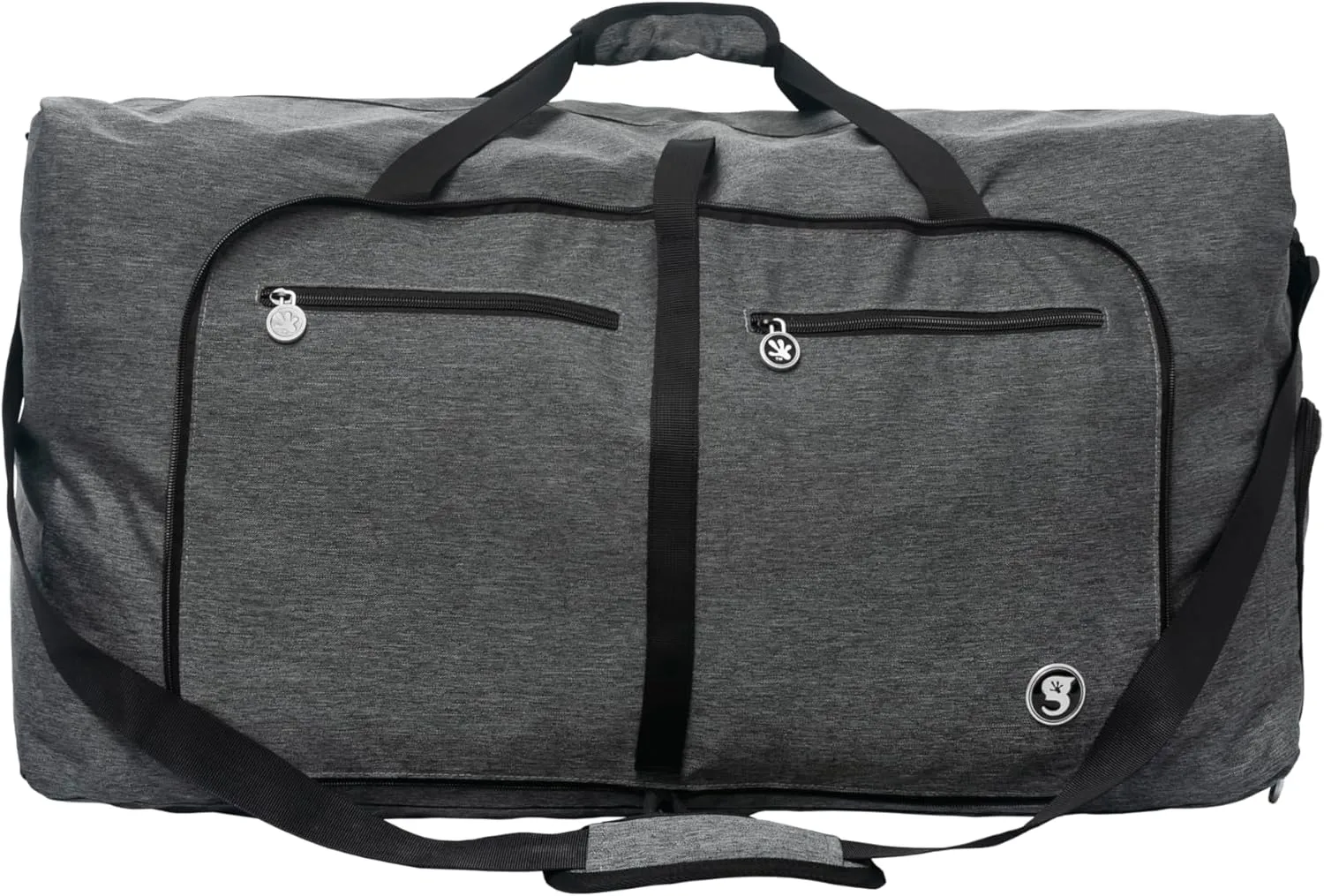 geckobrands Optivate Packable Duffel Foldable Packable Great for Travel, Gym, Trips for Extra Storage (Everyday Grey)