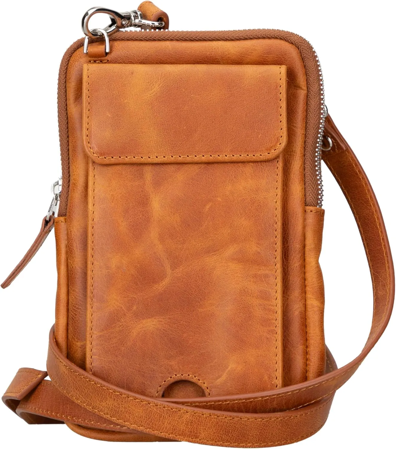 Genuine Leather Cross-Body Bags For, Cross-Body Purse Cell Phone Wallet Purses Case With Detachable Strap, Shoulder Bag