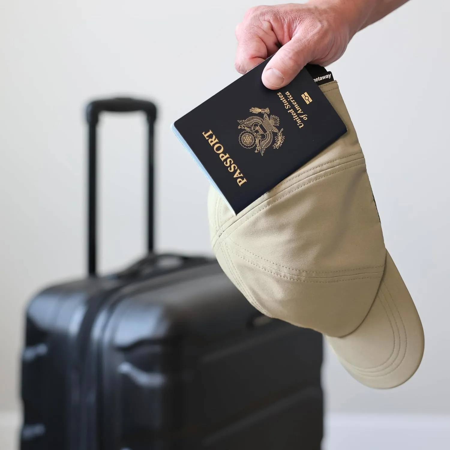 getaway Pack Light Hat 2.0 Packable/Foldable Brim, Stretch, Lightweight, Travel Essentials, Boating, Running, Golf, Workout