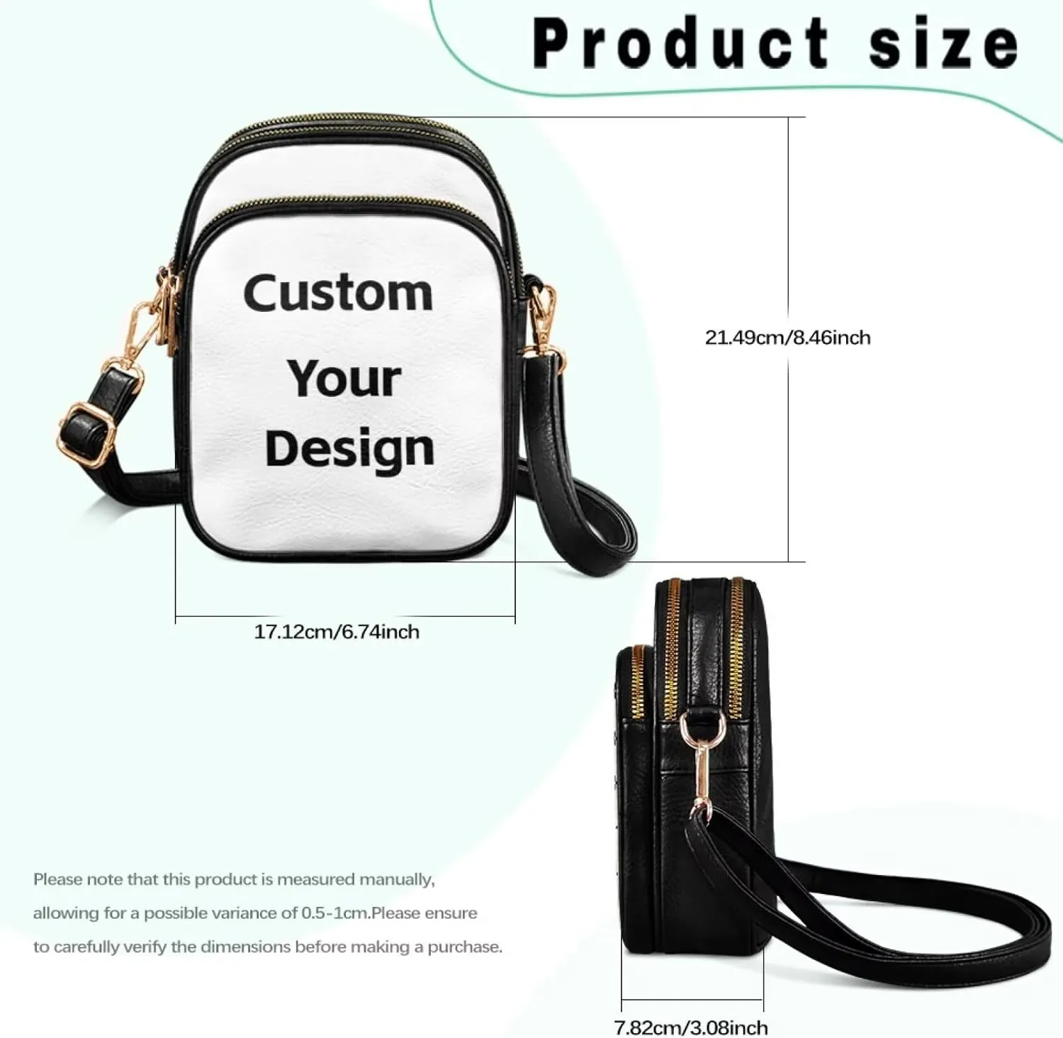 GIFTPUZZ Crossbody Purses for Women Medium Soft Leathe Bag with 3 Pockets Adjustable Strap and Internal Zipper Pocket
