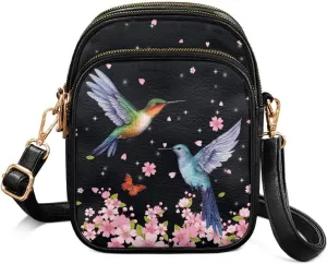 GIFTPUZZ Soft Leather Crossbody Purses with Adjustable Strap and Three Zipper Pockets for Women Ladies Medium Size