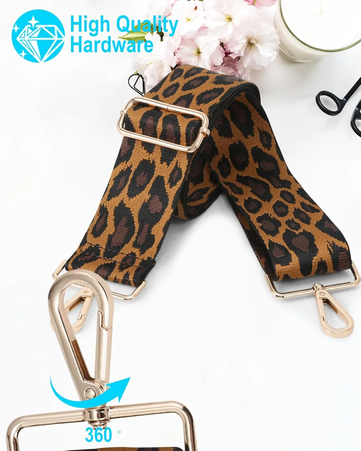 GINJKGO Purse Straps Replacement Crossbody - Adjustable Bag Strap for Purses, Wide Shoulder Strap for Women Guitar Purses