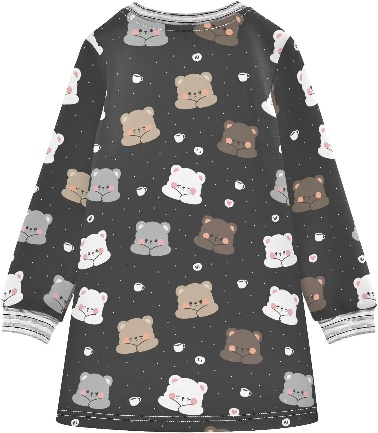 Girls Dresses Long Sleeve for Kids A-Line Cute Casual Dress 2-8 Years