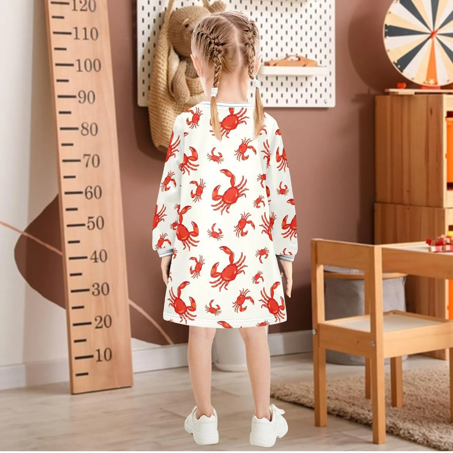 Girls Dresses Long Sleeve for Kids A-Line Cute Casual Dress 2-8 Years