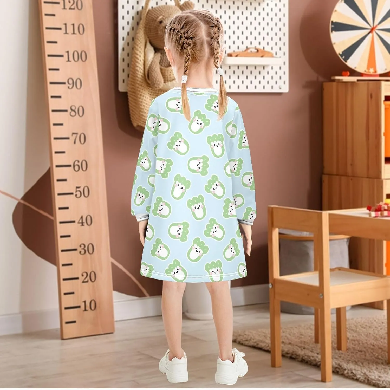Girls Dresses Long Sleeve for Kids A-Line Cute Casual Dress 2-8 Years