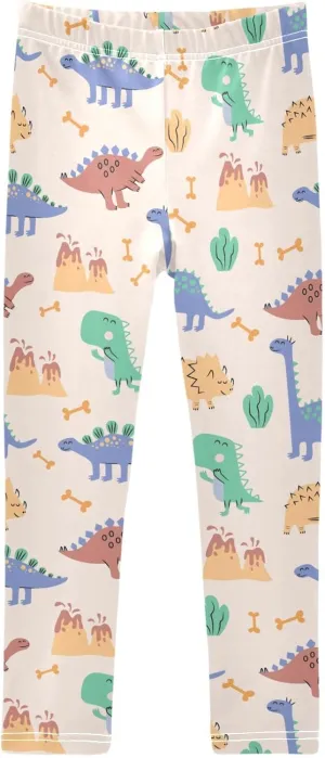 Girls Printed Leggings Yoga Pants Athletic Tights Pants Ankle Length 4-10 Years