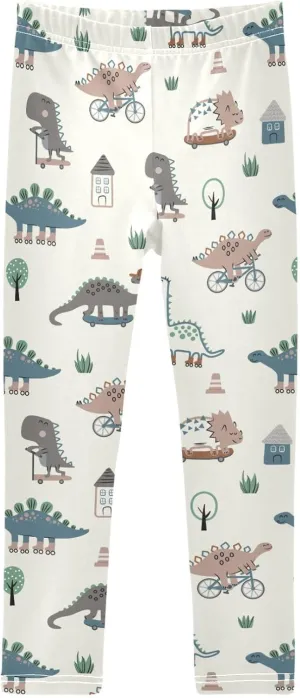 Girls Printed Leggings Yoga Pants Athletic Tights Pants Ankle Length 4-10 Years