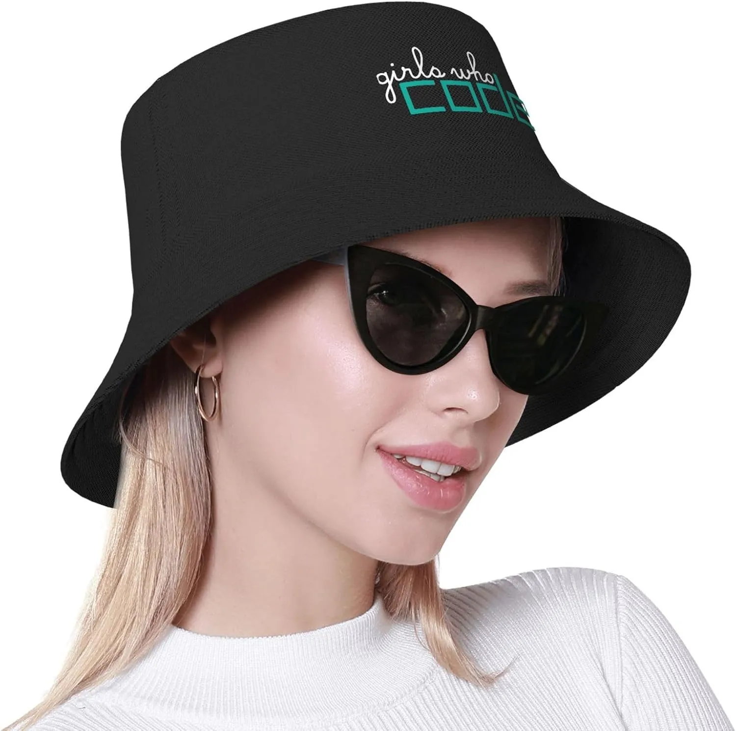 Girls Who Code Unisex Fisherman Cap Travel Beach Hat Fashion Packable Sun Hat for Adults Teens