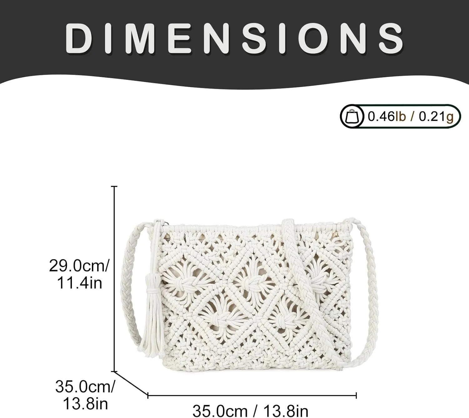 Gladdon Bohemian Small Crossbody Bag for Women Stylish Woven Shoulder Purses with Tassel