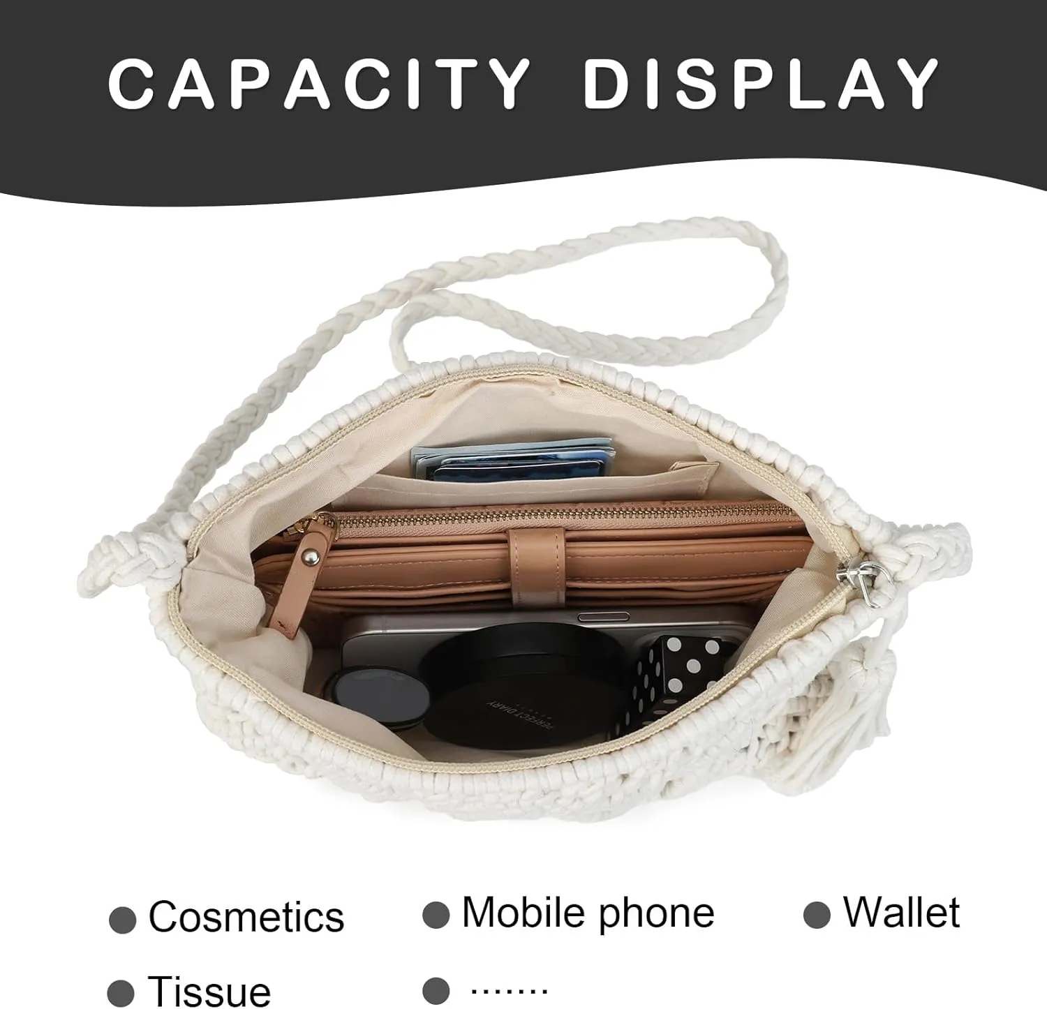 Gladdon Bohemian Small Crossbody Bag for Women Stylish Woven Shoulder Purses with Tassel