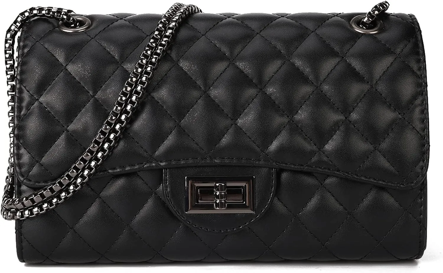 Gladdon Quilted Crossbody Purse for Women Trendy Ladies Shoulder Bag with Chain Designer Purses