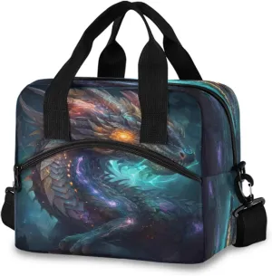 Glowing Dragon Lunch Box for Men Women Adults Insulated Lunch Bag Cooler Bag with Adjustable Shoulder Strap for Work Picnic Travel