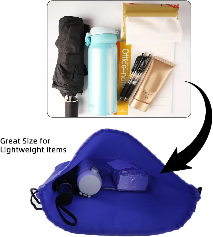 GoodtoU Drawstring Bags Bulk, 60 Pcs Draw String Bags Cinch Bag Drawstring Gym Bag Sackpack Drawstring Backpack for Women Men, Blue