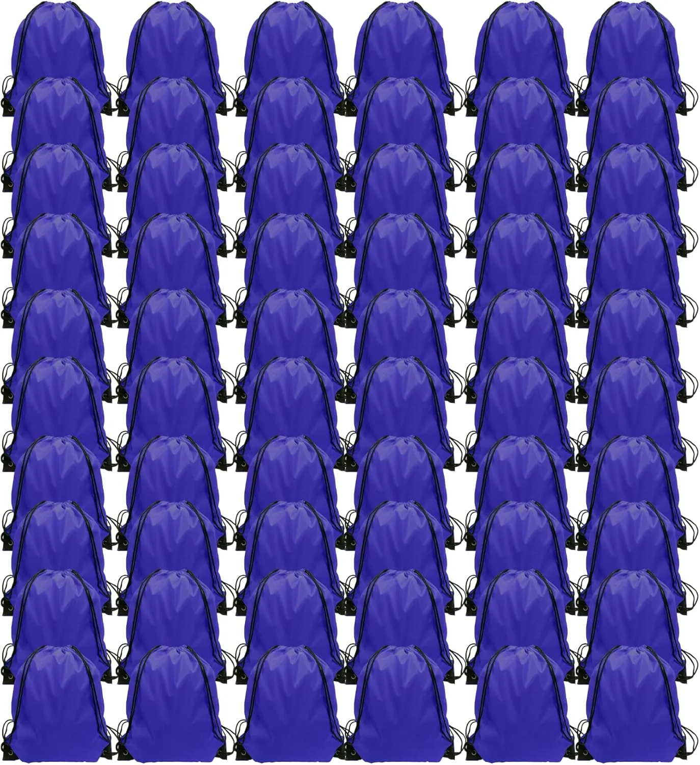 GoodtoU Drawstring Bags Bulk, 60 Pcs Draw String Bags Cinch Bag Drawstring Gym Bag Sackpack Drawstring Backpack for Women Men, Blue
