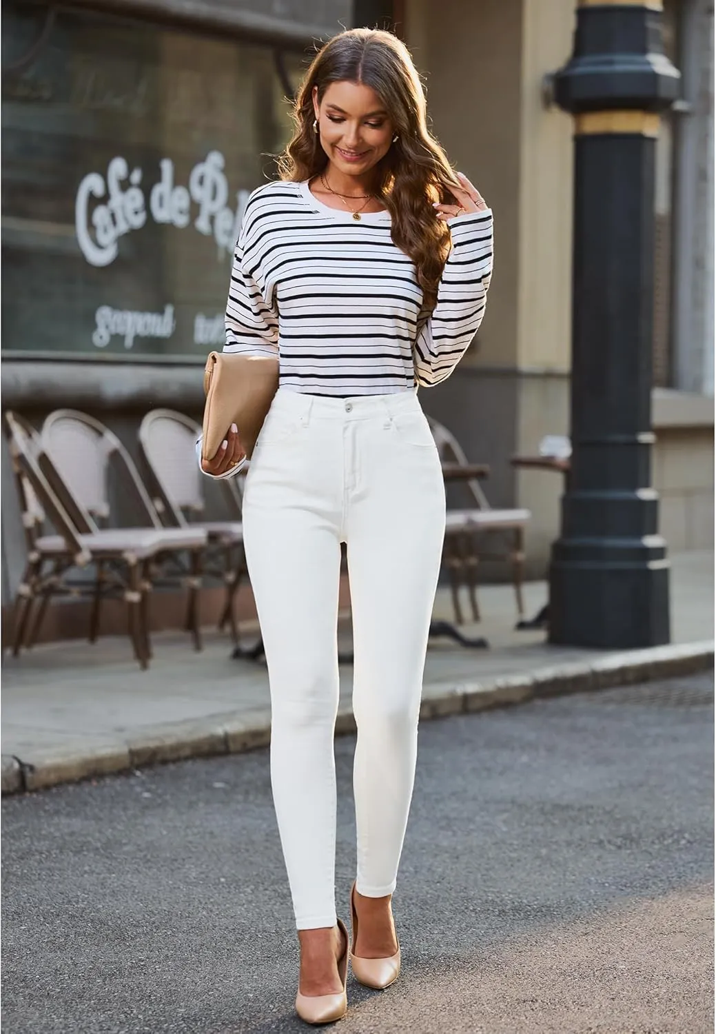 GRAPENT Skinny Jeans for Women High Waist Stretchy Classic High Rise Slimming Jeggings Denim Trousers Pants