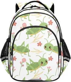 Grasshoppers and Flowers Cute Backpack for School Study Book Bag Laptop Backpack Work Travel Computer Bags