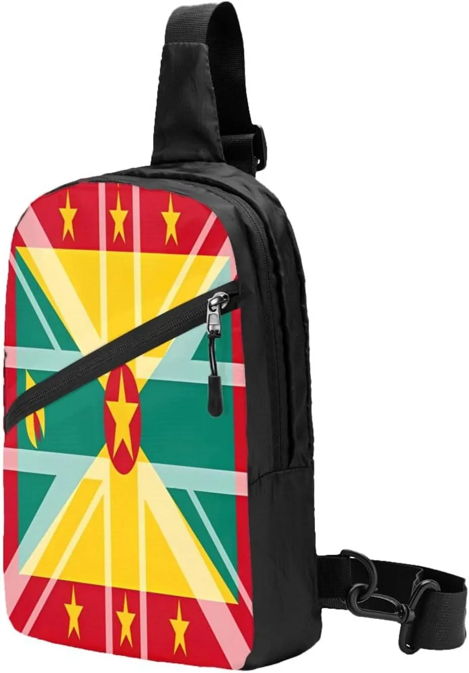 Grenada UK Flag Packable Crossbody Bag Portable Sling Bags Foldable Travel Daypack Reusable Sports Shoulder Backpack Diagonally Chest Bag for Workout