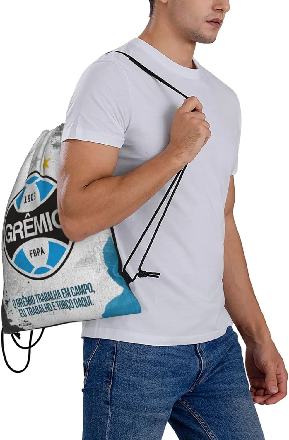 Grêmio Foot-Ball Porto Alegrense Unisex Adult Shoulders Bag Backpack Drawstring Bag for Shopping Swim Camp