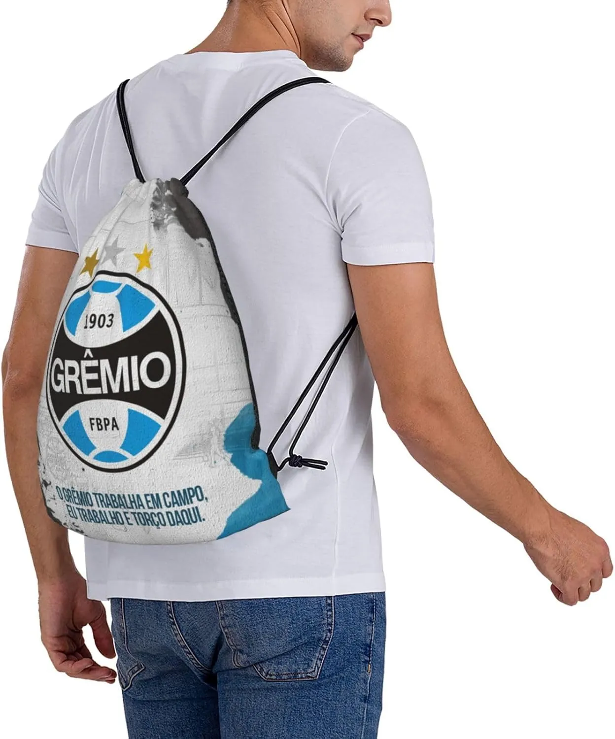 Grêmio Foot-Ball Porto Alegrense Unisex Adult Shoulders Bag Backpack Drawstring Bag for Shopping Swim Camp