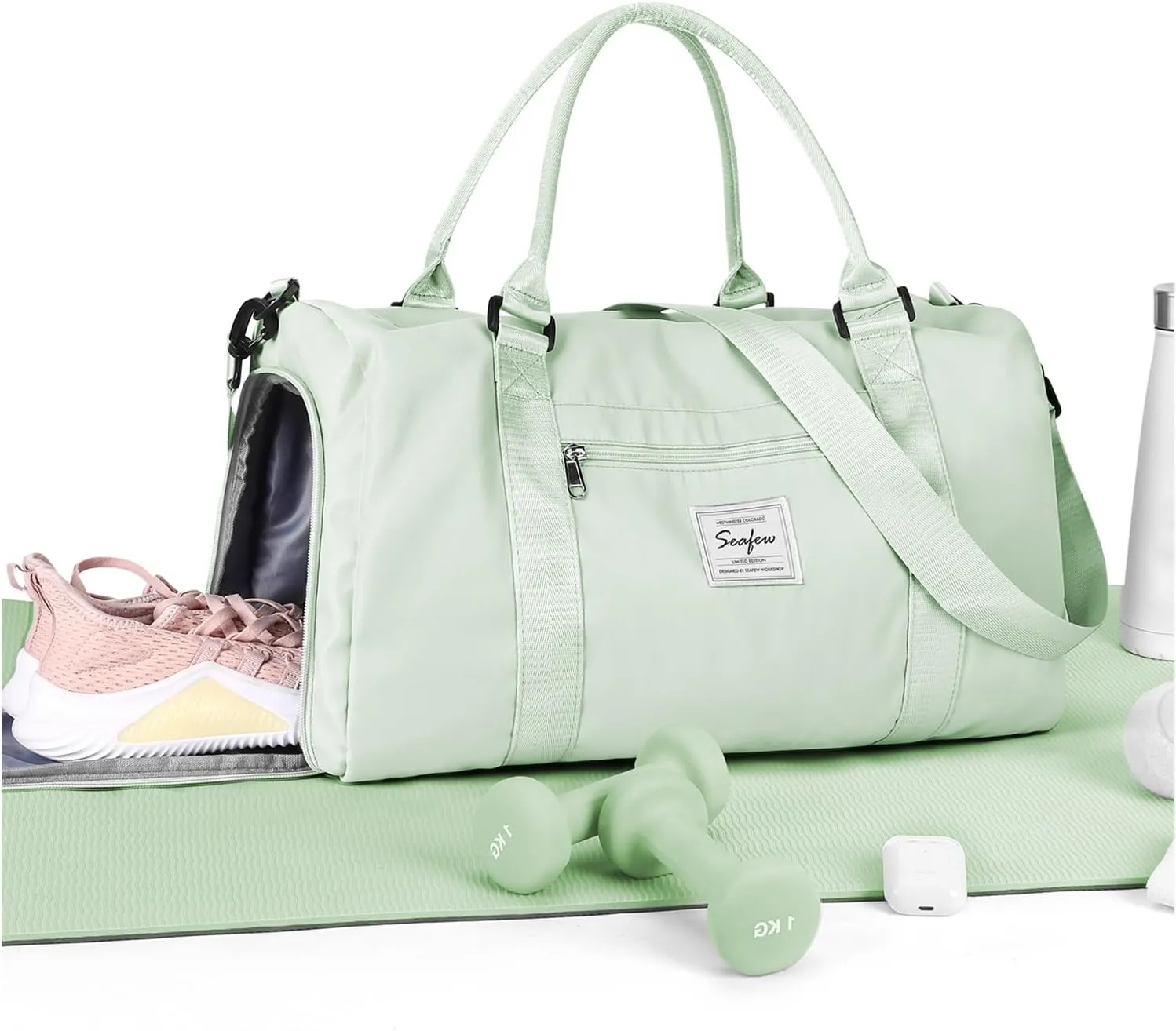 Gym Bag Womens,Travel Duffel Carry on Bag Sport Tote Bag Weekend Overnight Bag