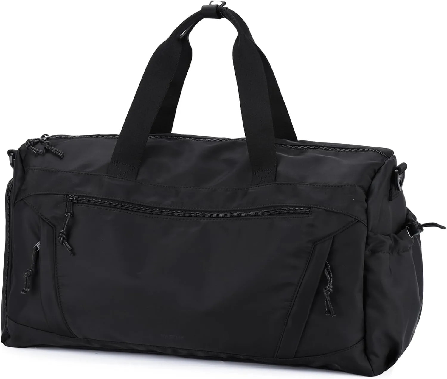 Gym Bag,Vaschy 20in Medium Weekender Overnight Carry on Duffle Bags for Women Men with Shoes Compartments Luggage Sleeve for Travel Black