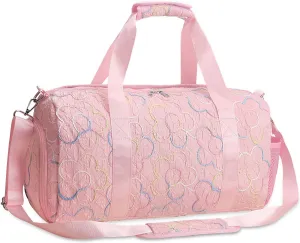 Gym Travel Duffle Bag for Girls - Gymnastics Sports Dance Bag with Shoe Compartment & Wet Pocket Kids Travel Bag Teens Weekender Sleepover Carry On Bag