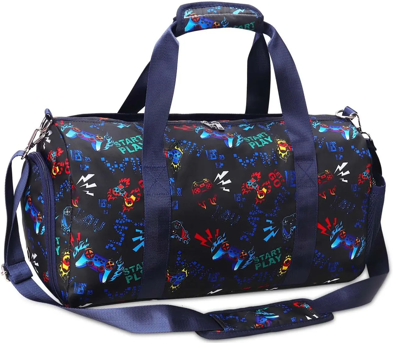 Gym Travel Duffle Bag for Girls - Gymnastics Sports Dance Bag with Shoe Compartment & Wet Pocket Panda Kids Travel Bag Teens Weekender Sleepover Carry On Bag