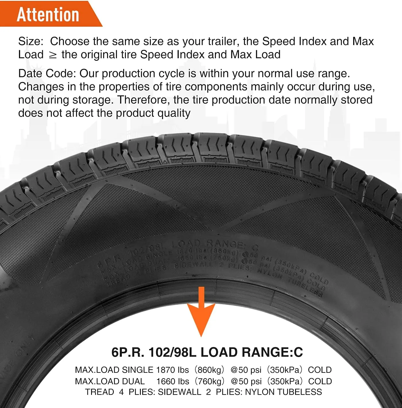 HALBERD Premium New Trailer Tires ST215/75D14, 6PR Load Range C, 14in Fuel-saving Designed Trailer Tires 215 75 14 for Travel/Camper/Landscape/Cargo/Utility/Boat/Horse/Farm/Hauler Trailer(Pack of 1)
