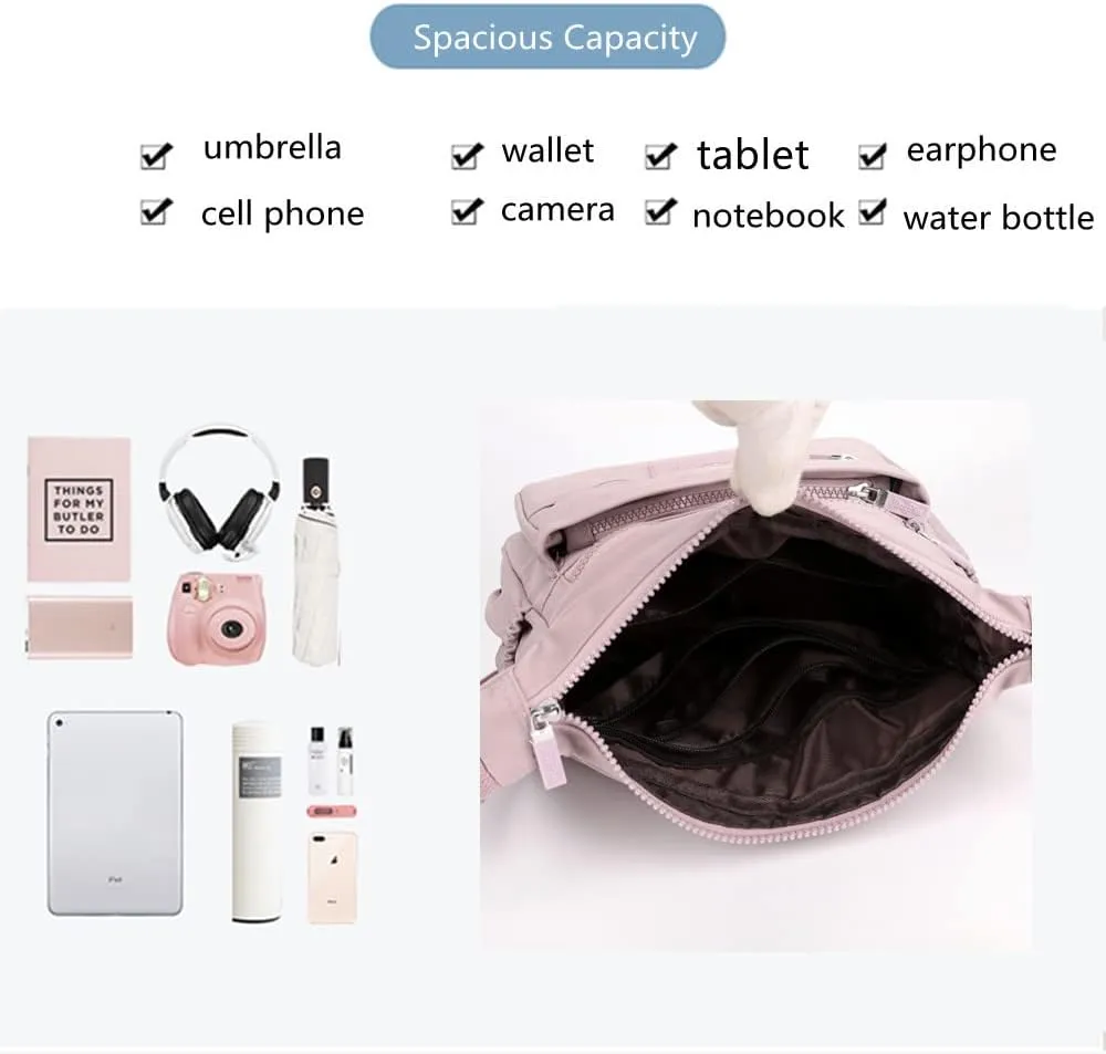 Handbags for Ladies Multi Pocket Purses for Women Messenger Shoulder Cross-body Bag