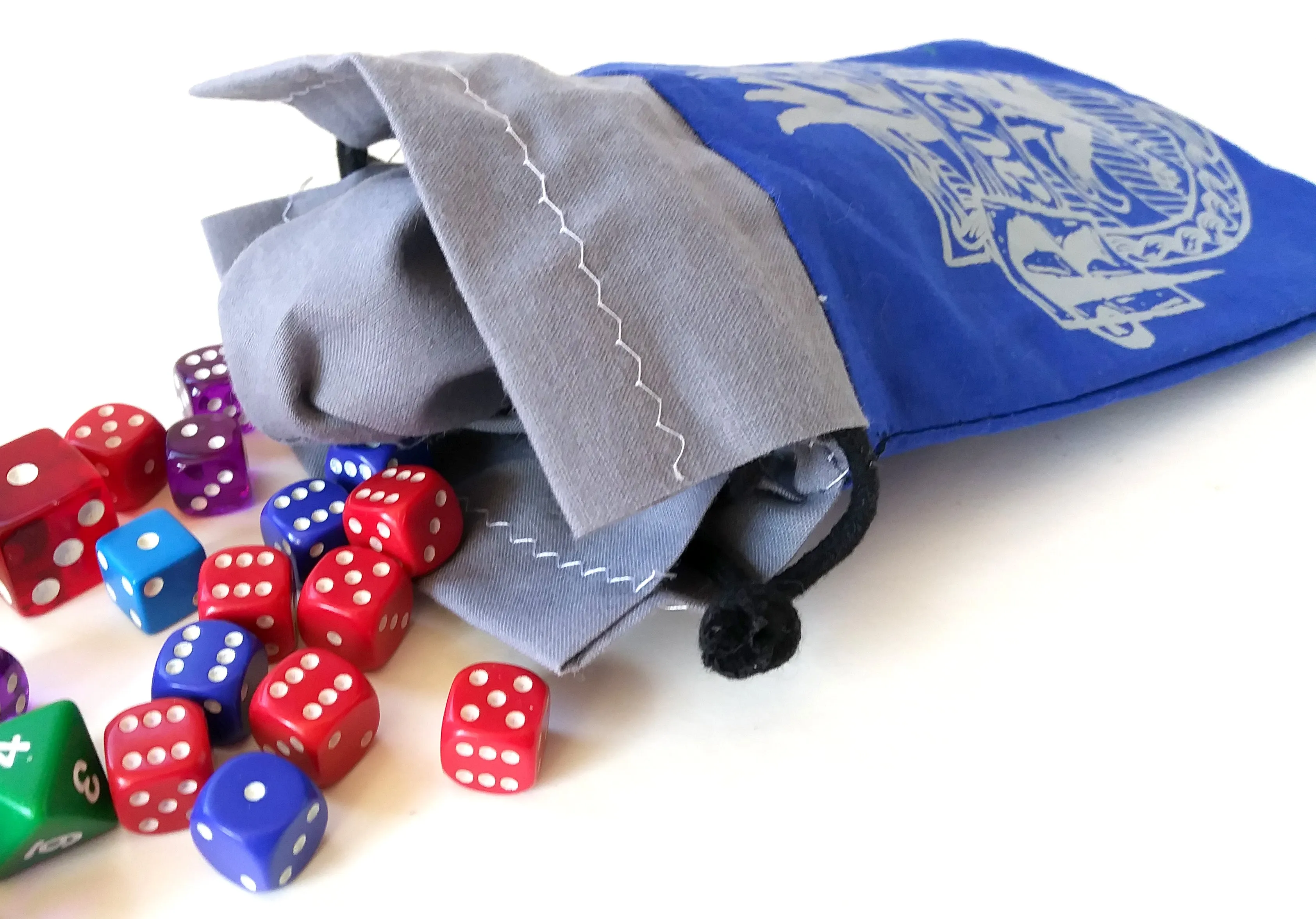 Handmade Drawstring bag - Printed Blue Ravenclaw