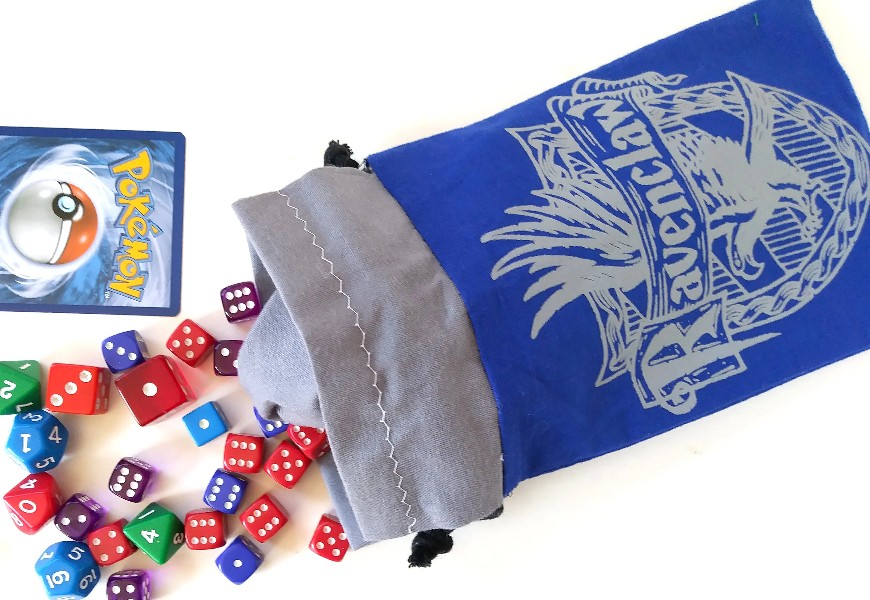 Handmade Drawstring bag - Printed Blue Ravenclaw