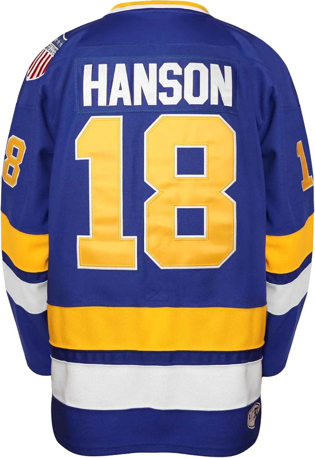 Hanson Brothers Hockey Jersey 16 Charlestown Chiefs 17 Jeff Slap Shot 18 Movie Hockey Jersey Blue White S-3XL