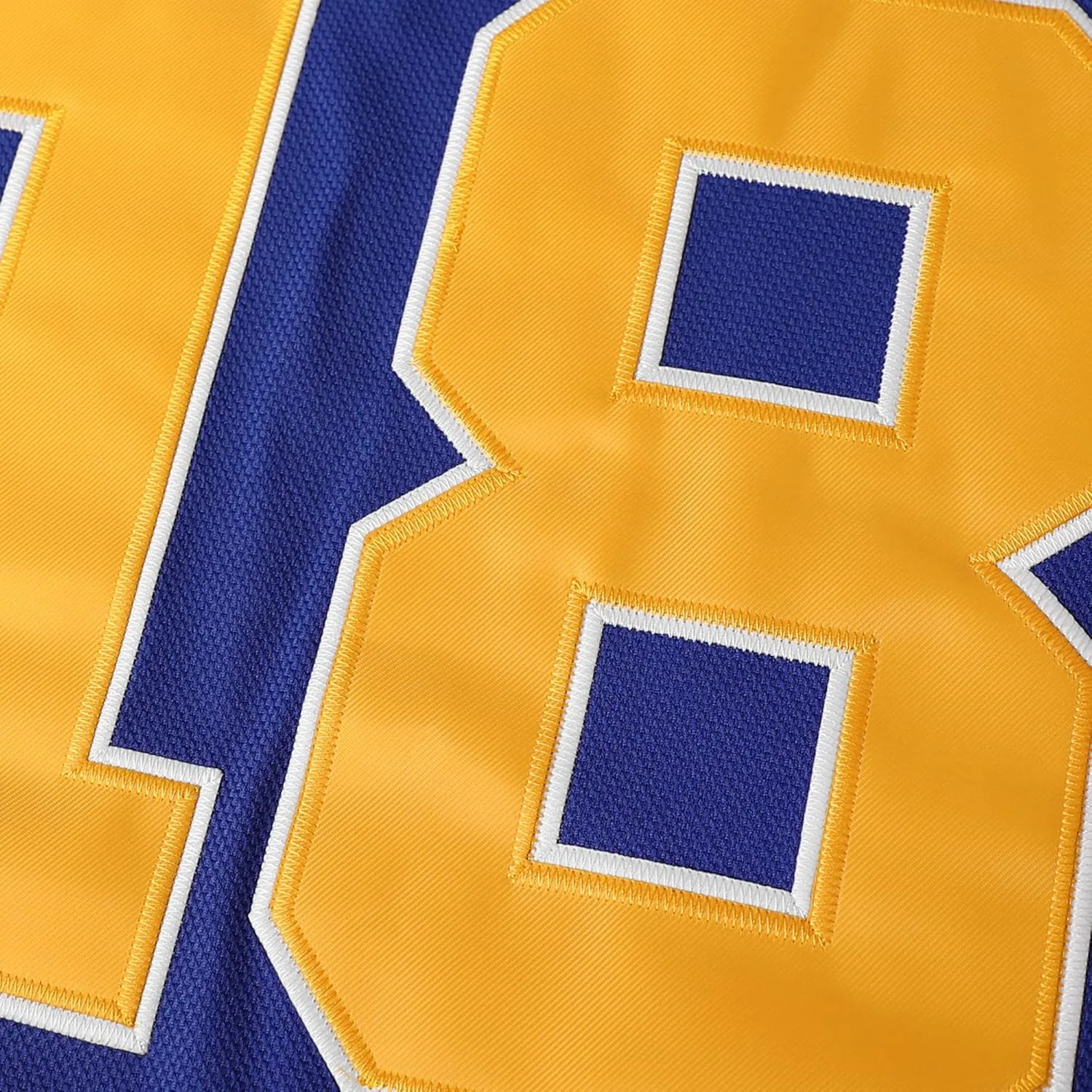 Hanson Brothers Hockey Jersey 16 Charlestown Chiefs 17 Jeff Slap Shot 18 Movie Hockey Jersey Blue White S-3XL