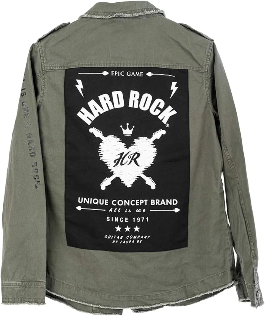 Hard Rock Women's Laura Be Army Jacket Green
