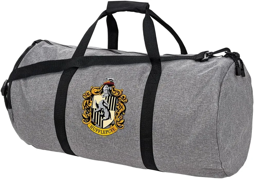Harry Potter Hufflepuff Crest Lightweight Duffel Bag for Sports and Gym Packable for Travel