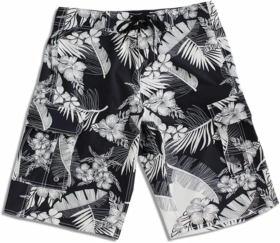 Hawaiian Microfiber, 4-Way Stretch and Stonewashed Boardshorts - Multiple Pockets