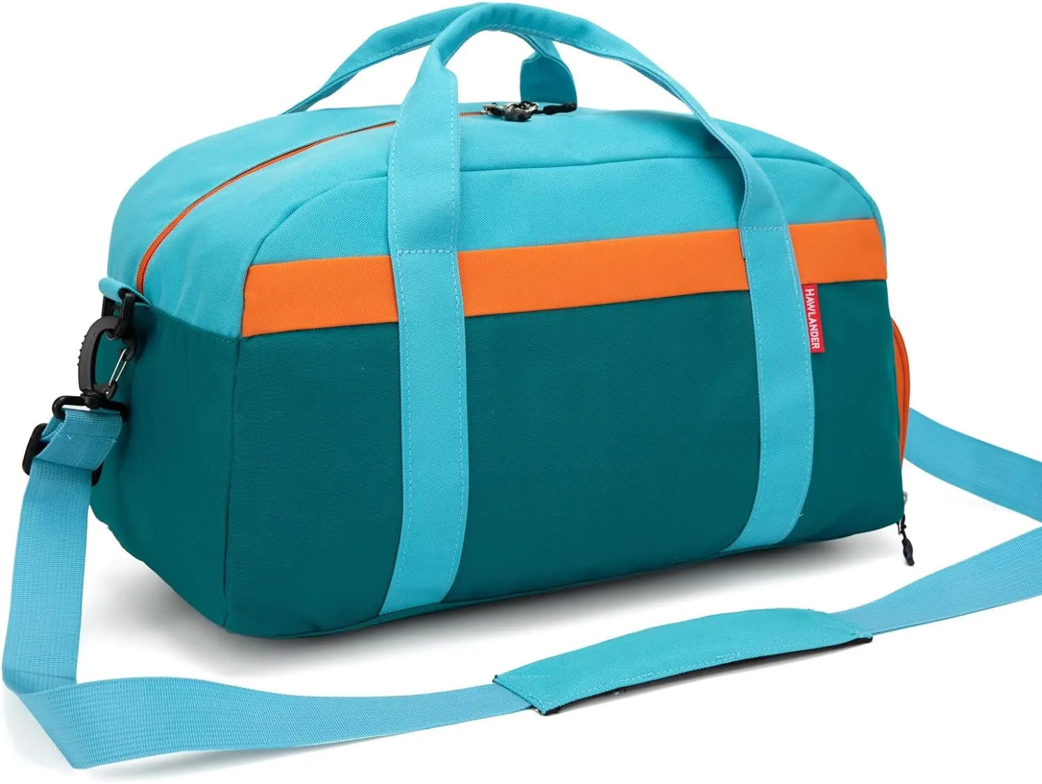 HawLander Kids Duffle Bag for Boys or Girls, Fit School Practice, or Overnight Travel (Blue Green)